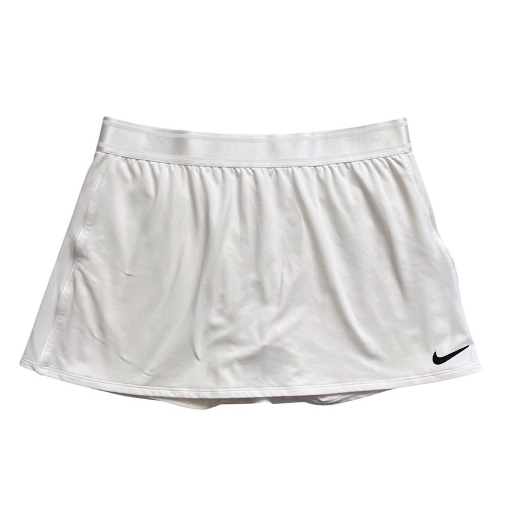 Nike Dri-Fit Tennis Skort White Mini Athletic Activewear Neutral Women’s Large